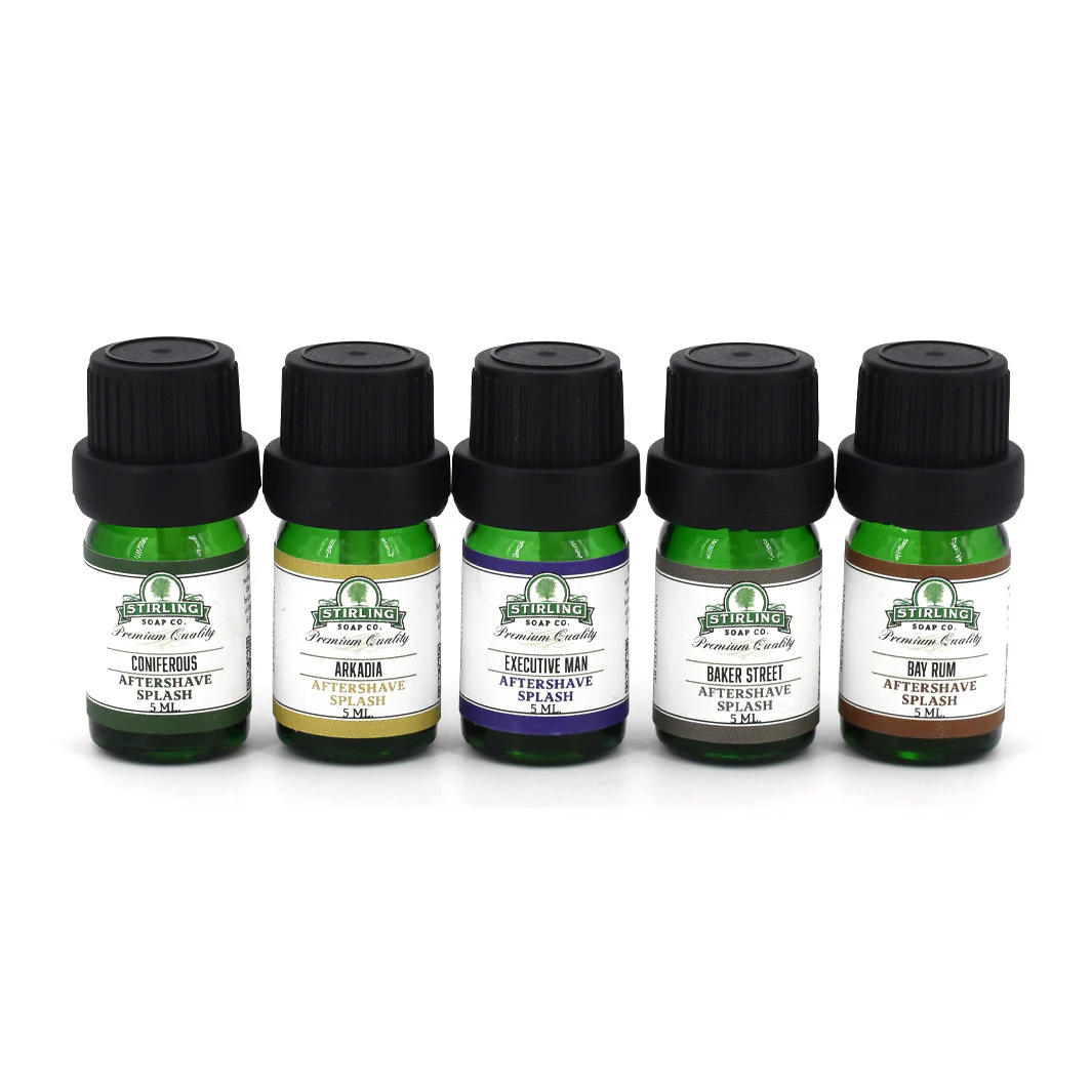 Aftershave Splash Sample Pack of 5 (5ml Bottles)