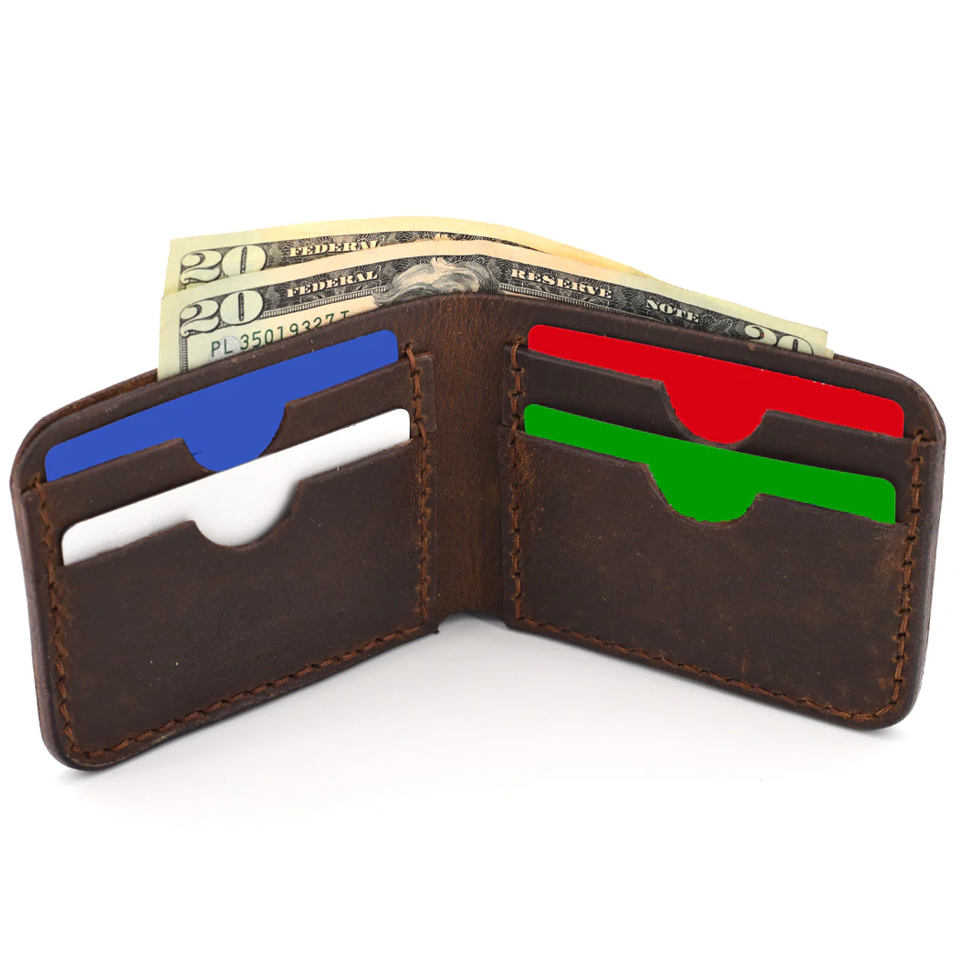 Bi-Fold Wallet (Brown Threading) - Image 4